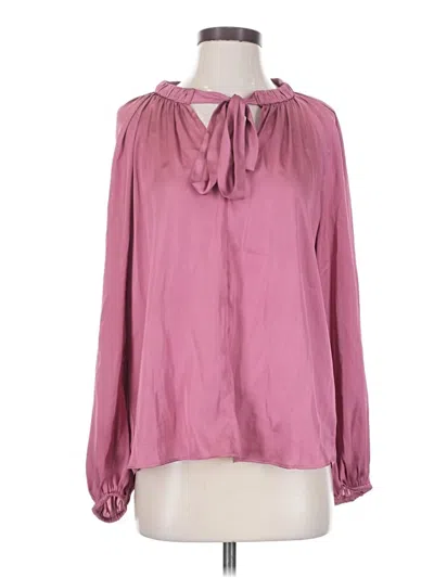 Pre-owned Current Air Long Sleeve Blouse In Pink