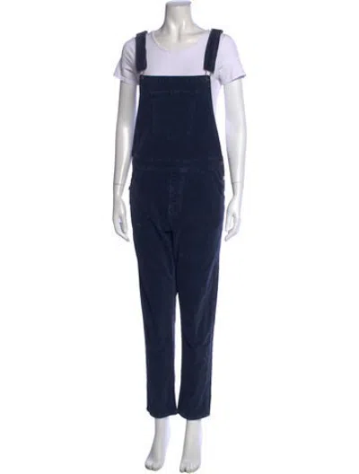 Pre-owned Current Elliott Scoop Neck Overalls In Blue