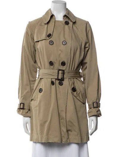 Pre-owned Current Elliott Trench Coat In Green