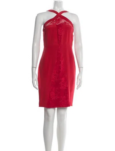 Pre-owned Cushnie Silk Mini Dress In Red