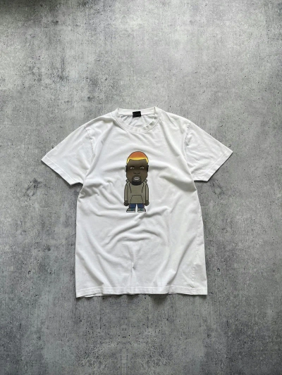 Pre-owned Custom X Vintage Kanye West Logo Print T-shirt Y2k In White