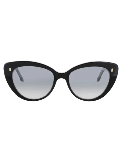 Cutler And Gross Cgsn-1350 Sunglasses In Black Taxi - Smoke Gradient
