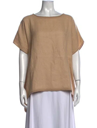 Pre-owned Cuyana Alpaca Bateau Neckline Sweater In Neutrals