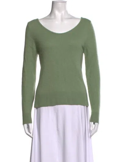 Pre-owned Cuyana Cashmere Scoop Neck Sweater In Green