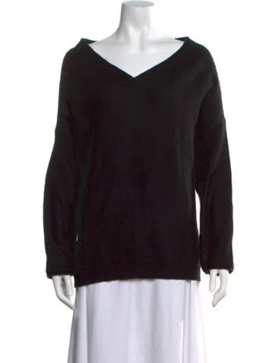 Pre-owned Cuyana Cashmere V-neck Sweater In Black