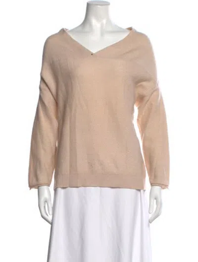 Pre-owned Cuyana Cashmere V-neck Sweater In Neutrals