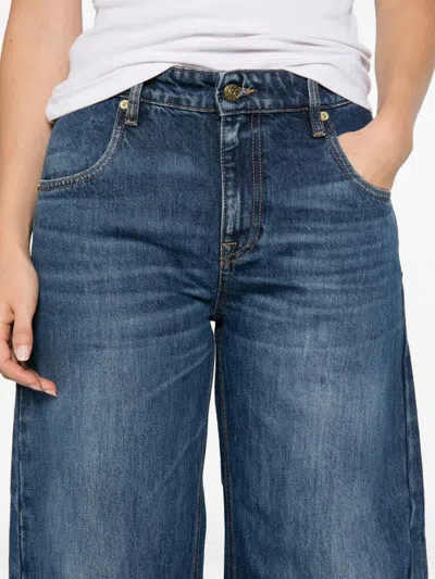 Cycle Navy Blue Cotton Jeans