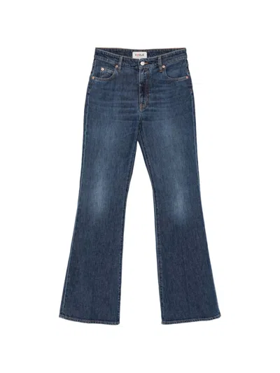 Cycle Navy Blue Cotton Jeans