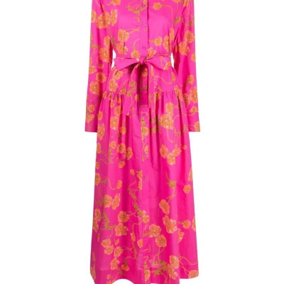 Cynthia Rowley Perennial Shirt Dress In Pink