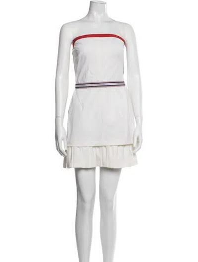 Pre-owned D&g 2010's Mini Dress In Neutrals