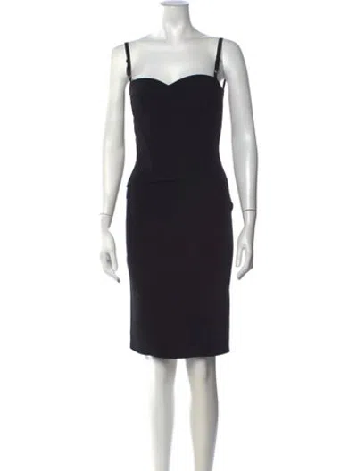 Pre-owned D&g Acetate Knee-length Dress In Black