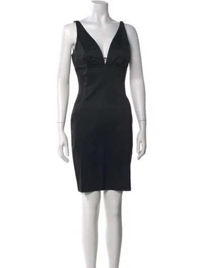 Pre-owned D&g Acetate Mini Dress In Black