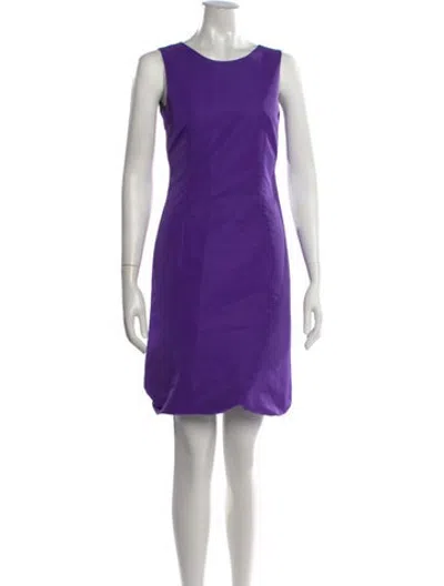 Pre-owned D&g Crew Neck Mini Dress In Purple