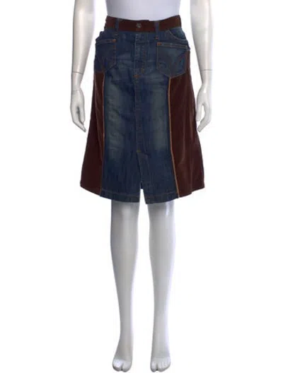 Pre-owned D&g Knee-length Skirt In Blue