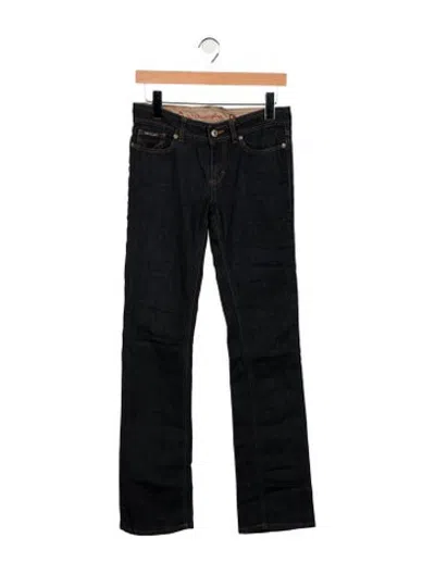 Pre-owned D&g Mid-rise Straight Leg Jeans In Blue