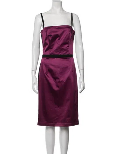 Pre-owned D&g Nylon Knee-length Dress In Purple