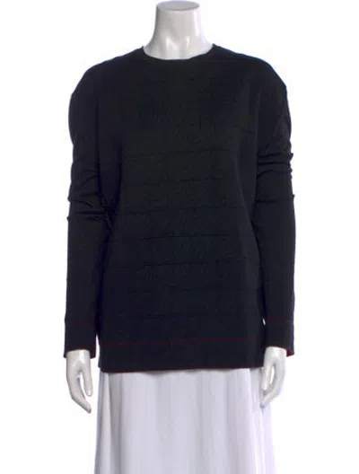 Pre-owned D&g Patterned Crew Neck Sweater In Black