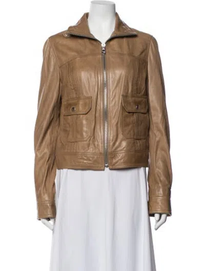 Pre-owned D&g Vintage 2000's Biker Jacket In Neutrals