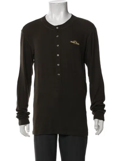 Pre-owned D&g Vintage 2000's Henley In Green