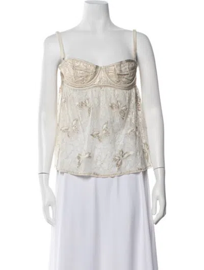 Pre-owned D&g Vintage 2000's Top In Metallic/neutrals
