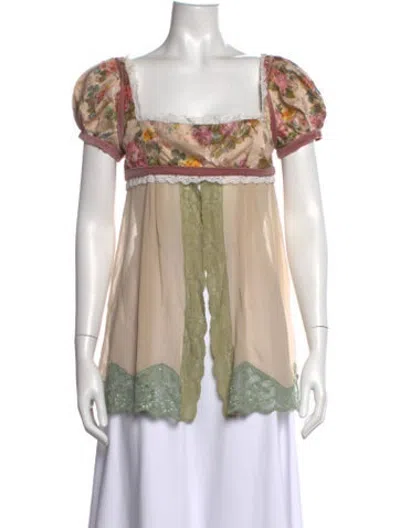 Pre-owned D&g Vintage 2005 Blouse In Neutrals/pink