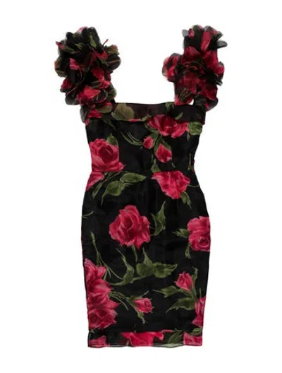 Pre-owned D&g Vintage Knee-length Dress In Black/pink