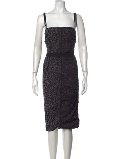 Pre-owned D&g Vintage Knee-length Dress In Grey