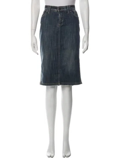 Pre-owned D&g Vintage Knee-length Skirt In Blue