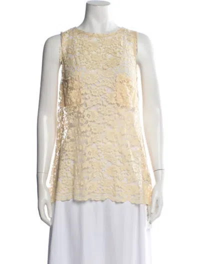 Pre-owned D&g Vintage Late 2000's - Early 2010's Top In Yellow