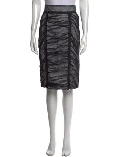 Pre-owned D&g Vintage Midi Length Skirt In Black