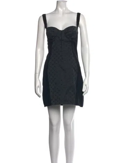 Pre-owned D&g Vintage Mini Dress In Black