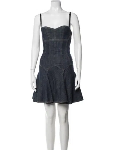 Pre-owned D&g Vintage Mini Dress W/ Tags In Blue
