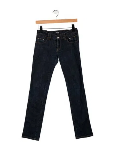Pre-owned D&g Vintage Straight Leg Jeans In Blue
