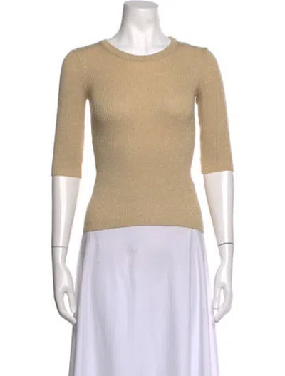 Pre-owned D&g Vintage Virgin Wool Top In Metallic/neutrals