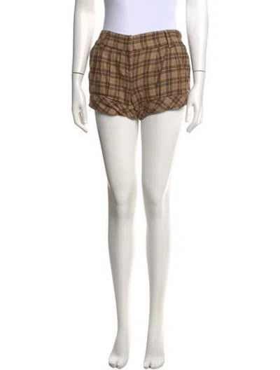 Pre-owned D&g Virgin Wool Mini Shorts In Neutrals
