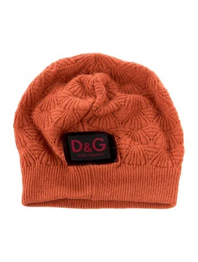 Pre-owned D&g Wool Knit Beanie In Orange