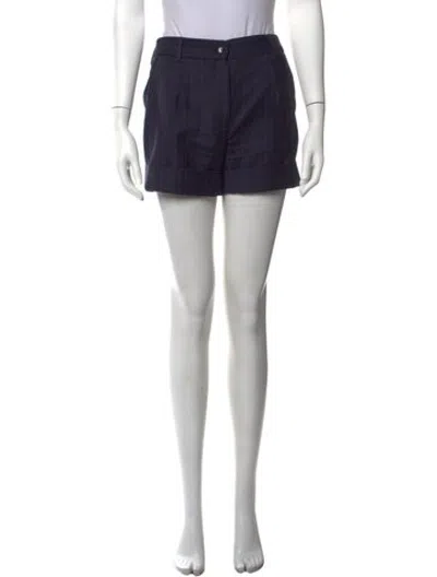 Pre-owned D&g Wool Mini Shorts In Blue