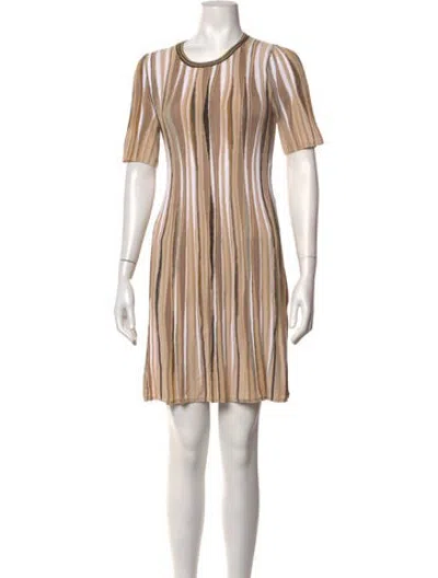Pre-owned D Exterior Striped Mini Dress In Neutrals