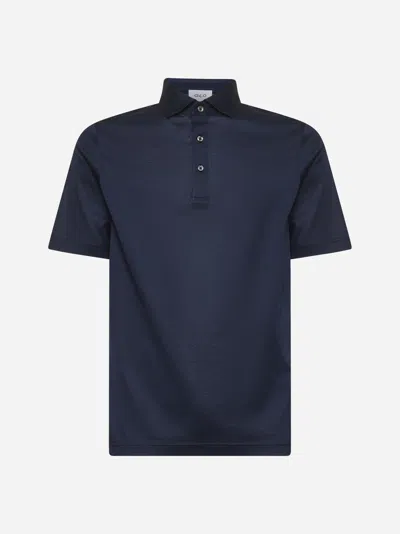 D4.0 Blue Lisle Jersey Polo Shirt
