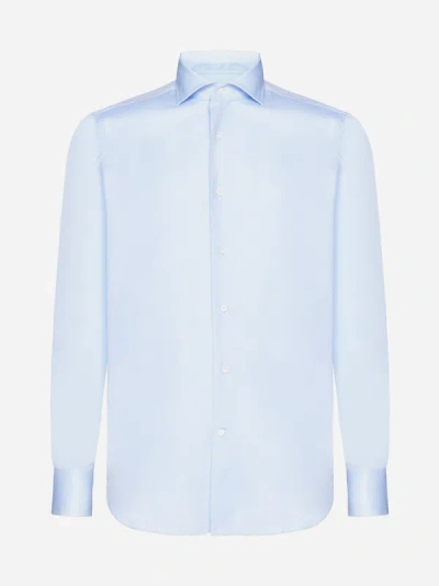 D4.0 Cotton Shirt In Sky Blue