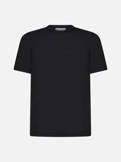 D4.0 Crew-neck Virgin Wool T-shirt In Black