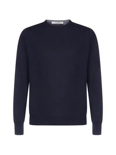 D4.0 Crew-neck Sweater In Blue