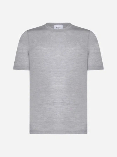 D4.0 Wool T-shirt In Light Grey
