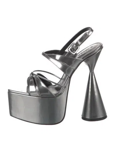 Pre-owned D’accori Patent Leather Pumps In Silver