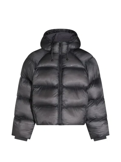Daily Paper Dias Hooded Puffer Jacket In Black