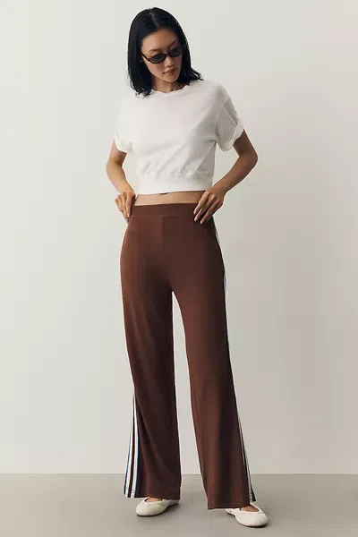 Daily Practice Sport Stripe Track Pants In Brown