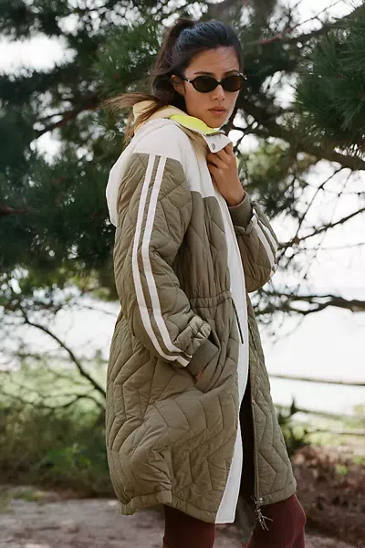 Daily Practice Windless Longline Jacket In Green