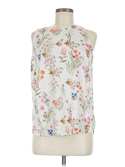 Pre-owned Dalia Tank Top White Halter Neckline Tops