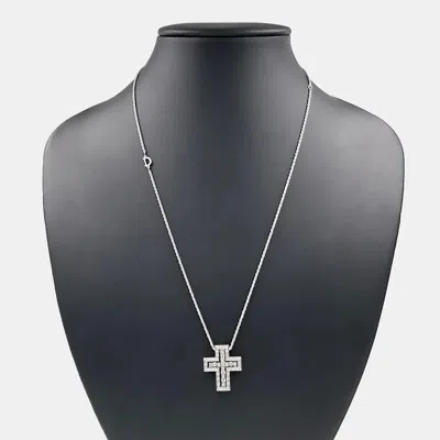 Pre-owned Damiani Belle Ã‰poque 18k White Gold Diamond Necklace In Multicolor