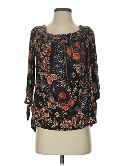 Pre-owned Daniel Rainn 3/4 Sleeve Blouse In Black